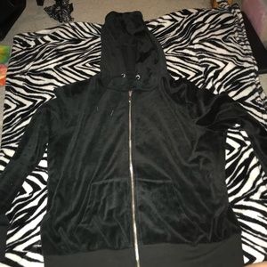 Velvet Hoodie - Black